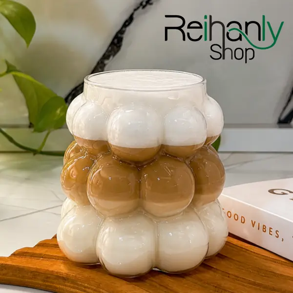 ماگ پینترستی حبابی بدون دسته ایرانی ۴۰۰ میل